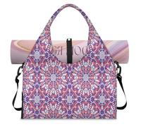 Art Mandala Flower - Bolsa deportiva con compartimento para zapatos, fin de semana, bolsa de equipaje para gimnasio, yoga, viajes, color, L, Bolsa de viaje