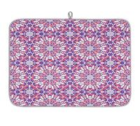 Art Mandala - Tapete absorbente de microfibra para secar platos, para cuchara de cocina, plato de vidrio, 18 x 24 pulgadas