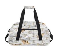 Art Marble Rhombus Leaves Kids Duffel Bags for Girls Boys, Overnight Weekender Travel Bag 24L Sport Gym Duffel Bag Practice Tote Carry Bag, color, 24 L, Organizador de bolsas