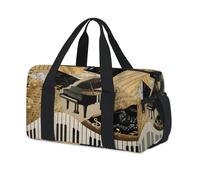 Art Music Piano Note - Bolsas de lona deportivas para niños, niñas, mujeres, hombres, para fin de semana, para viajes, gimnasio, uso casual