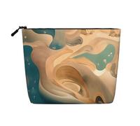 Art Mystery - Bolsa de maquillaje versátil de cáñamo falso, organizador de artículos de aseo de viaje, perfecto para uso diario, viajes de negocios y mucho más., Black, Talla única