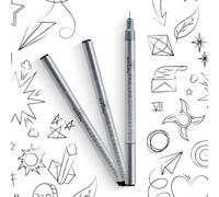 Art-n-Fly Micro Pen 003 - Bolígrafos de punta fina de tinta negra, impermeables, sin sangrado y de secado rápido, tinta pigmentada japonesa para dibujar, bocetos, diario de viñetas