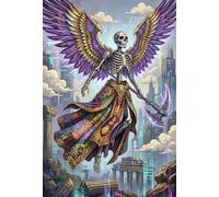 Art Nouveau Calavera de la Parca Puzzle 1000 Piezas Adultos Y Niños,14 Años+,Anti-estrés,Reto,Rompecabezas,Regalo Ideal,Relax,Premium,Cartón,Deco Pared,Desafío,Educativo 38x26cm