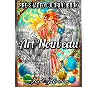 Art Nouveau Grayscale: An Adult Coloring Book with Fantasy Women, Mythical Creatures, and Detailed Designs for Relaxation (Grayscale Coloring Books)