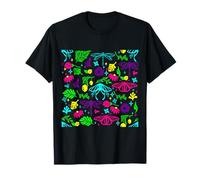 Art Nouveau Mariposa Libélula Antigua Floral Vintage Camiseta