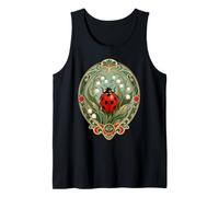 Art Nouveau Mariquita Lirio de Valle Botánico Camiseta sin Mangas