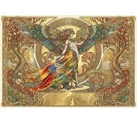 Art Nouveau Mucha Ángel Puzzle 1000 Piezas Adultos Y Niños,Reto,14 Años+,Deco Pared,Rompecabezas,Premium,Cartón,Regalo Ideal,Anti-estrés,Relax,Desafío,Educativo 70x50cm