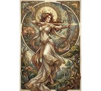 Art Nouveau Mucha Artemisa Puzzle 1000 Piezas Adultos Y Niños,Premium,Desafío,Anti-estrés,Rompecabezas,Deco Pared,Regalo Ideal,14 Años+,Relax,Reto,Cartón,Educativo 52x38cm