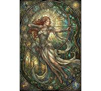 Art Nouveau Mucha Artemisa Puzzle De Madera 1000 Piezas Adultos Y Niños,Madera,Deco Pared,Regalo Ideal,Desafío,Rompecabezas,14 Años+,Anti-estrés,Relax,Reto,Educativo (75x50cm)