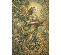 Art Nouveau Mucha Diosa Ángel Puzzle 1000 Piezas Adultos Y Niños,Anti-estrés,14 Años+,Deco Pared,Desafío,Regalo Ideal,Premium,Cartón,Rompecabezas,Relax,Reto,Educativo 38x26cm