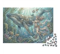 Art Nouveau Mucha Diosa Ballena Puzzle 1000 Piezas Adultos Y Niños,Premium,Reto,Regalo Ideal,Deco Pared,Rompecabezas,14 Años+,Anti-estrés,Relax,Desafío,Cartón,Educativo 38x26cm
