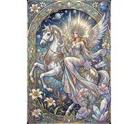 Art Nouveau Mucha Diosa Caballo Puzzle De Madera 1000 Piezas Adultos Y Niños,Regalo Ideal,14 Años+,Desafío,Rompecabezas,Madera,Deco Pared,Anti-estrés,Relax,Reto,Educativo (75x50cm)