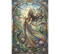 Art Nouveau Mucha Diosa Puzzle 1000 Piezas Adultos Y Niños,Desafío,14 Años+,Deco Pared,Regalo Ideal,Premium,Cartón,Rompecabezas,Anti-estrés,Educativo,Reto,Relax 38x26cm