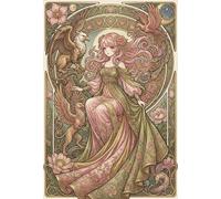 Art Nouveau Mucha Mujer Anime Puzzle 1000 Piezas Adultos Y Niños,Deco Pared,Regalo Ideal,Rompecabezas,Premium,Cartón,14 Años+,Anti-estrés,Relax,Desafío,Reto,Educativo 70x50cm