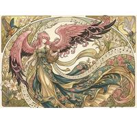 Art Nouveau Mucha Mujer Anime Puzzle De Madera 500 Piezas Adultos Y Niños,Regalo Ideal,Anti-estrés,Reto,Rompecabezas,Deco Pared,14 Años+,Relax,Desafío,Madera,Educativo (52x38cm)