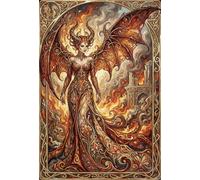 Art Nouveau Reina Demonio Puzzle De Madera 500 Piezas Adultos Y Niños,Reto,Madera,Rompecabezas,14 Años+,Deco Pared,Regalo Ideal,Anti-estrés,Relax,Desafío,Educativo (52x38cm)