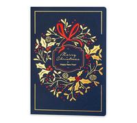 Art Nuvo - Exclusivas tarjetas de Navidad - Juego de 10 tarjetas iguales, 120 x 170 mm, motivos de Navidad dorados y estampados, fabricados en papel para joyas con insertos y sobres, tamaño mediano