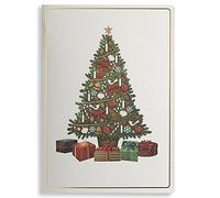 Art Nuvo Juego de 10 tarjetas de Navidad de 120 x 170 mm, diseño de Navidad dorado y de papel multicolor