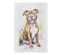 Art of Arora 2861 Staffordshire Bull Terrier - Placa decorativa para pared, 30 x 20 cm
