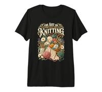 Art of Knitting Fibra tejedora Divertida tejiendo Camiseta Premium