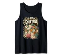 Art of Knitting Fibra tejedora Divertida tejiendo Camiseta sin Mangas
