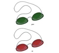 Art of Sun By Beauty & Legwear Store - Gafas de solarium con goma elástica, 1 verde y 1 rojo