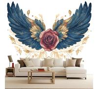 Art Papel Tapiz Fotográfico Alas Papel Pintado no Tejido 400x280 cm Ángel Decoración de Pared Sala Cuarto Póster Mural para Sala de estar Dormitorio Decoración, Minimalismo