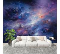 Art Papel Tapiz Fotográfico Cielo Estrellado de EnsueñO Nebulosa 350x256 cm Decoración de Pared Tipo Póster Sala Cuarto Mural Pared PúRpura Decoración De Interiores Fondo De Pantalla