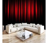 Art Papel Tapiz Fotográfico Telón de teatro rojo Papel Pintado no Tejido 400x280 cm Lana Decoración De Pared Sala Cuarto Póster Mural para Sala de estar Dormitorio Infantil Decoración