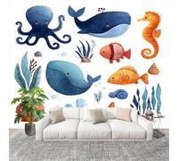 Art Papel Tapiz Fotográfico Tema de La Vida Marina 200x140 cm Decoración de Pared Tipo Póster Sala Cuarto Mural Pared Multicolor Decoración De Interiores Fondo De Pantalla