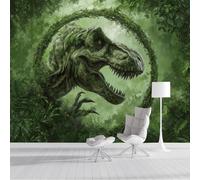 Art Papel Tapiz Fotográfico Tiranosaurio Rex De La Jungla Papel Pintado Parque Jurásico Seda 200 × 140 Cm Pared Sala Cuarto Póster Verde Esmeralda Mural Para Sala Estar Dormitorio Infantil Decoración