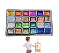 Art Pearlescent Painting Kit - metalic Watercolor Palette Set, Finely Ground Paint Collection, Creative Artist Coloring Supplies | Suitable For Illustration caligraphy Drawing Craft Artwork Practice