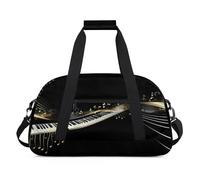 Art Piano - Bolsa de lona con notas musicales para mujeres, hombres, niños y niñas, bolsa de viaje para fin de semana, bolsa de viaje de 24 L, bolsa de deporte para gimnasio, bolsa de práctica, color,