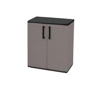 Art Plast Easy Armario para Zapatos de Media Altura, en Polipropileno, con bisagras de Acero y balda Regulable, Gris Oscuro, 84x68x37