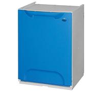 Art Plast Eco-LOGICO Papelera Reciclaje en Polipropileno, con depósito en el Interior, Azul, 47x34x29