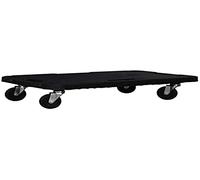 Art Plast Plataforma con ruedas, en polipropileno 580 x 380 x h 40 mm, montado 580 x 380 x h 120 mm, con sistema de enganche para poder ampliar la plataforma, Color Negro