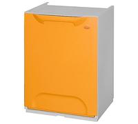 Art Plast R34/1G Cubo de reciclaje plástico apilable, Naranja/Blanco