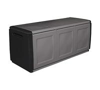 Art Plast ZA1474 Baúl en polipropileno, color gris oscuro y negro, Grande