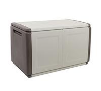 Art Plast ZA1476 Baúl en Polipropileno, Color Marfil, Blanco y marrón, Mediano