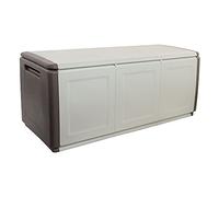 Art Plast ZA1477 Baúl en Polipropileno, Color Marfil, Blanco y marrón, Grande