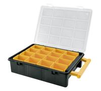 Maletin Organizador Plastico 16 Compartimentos Extraibles 242x188x60 mm. Caja Almacenaje, Malentin Organizador,