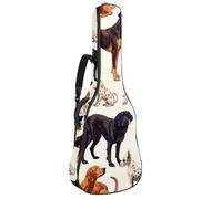 Art Poodle Dog Print - Bolsa para guitarra acústica de 41 y 42 pulgadas con correa ajustable para el hombro, bolsa para guitarra con colgador trasero, adecuada para guitarras eléctricas, bajos,