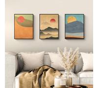 ART PRINT CAFE' Conjunto de 3 pósteres de estilo nórdico: Good Fortune