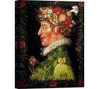 ART PRINT CAFE' - Cuadro - Impresion sobre Lienzo - Giuseppe Arcimboldo, Primavera - 60x40 cm