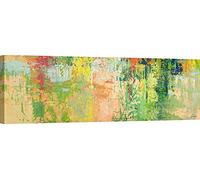 ART PRINT CAFE' - Cuadro moderno, abstracto y colorido - Impresión sobre lienzo - Lucas, Jungla - 150 x 50 cm