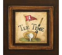 ART-PRINT-on-matte-paper-220gr- Golf Tee Time Gorham Gregory - Games & Sports Cuadrado Imagen bandera de golf marrón hombre varonil masculino d en bronceado deportivo niño Fine Art Print 10_X_10_in