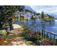 ART-PRINT-on-matte-paper-220gr- Sunlit Stroll Behrens Howard - Costera horizontal Imagen Costera Europa Flores Paisajes Mediterráneo Su Fine Art Print 23_X_32_in