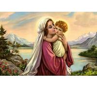 Art Rompecabezas - The Madonna Póster - Juguetes De Descompresión Familiar - Juego De Desafío De para Adultos - Decoración De Paredes para El Hogar Gifts - 1000 Piezas Rompecabezas - Sk382Zp