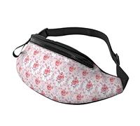 Art Rose Red Riñonera Bolsas Hombres Mujeres Cinturón Ajustable Bolsa Deportiva para Deportes al Aire Libre, Viajes y Ciclismo Ciclismo Bolsillo Hombro Mochila