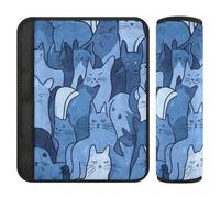 Art Russian Blue Cats - Cojín para cinturón de seguridad (2 unidades), color azul